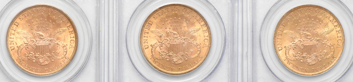 Seven 1900 PCGS MS-64