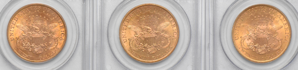 Seven 1900 PCGS MS-64