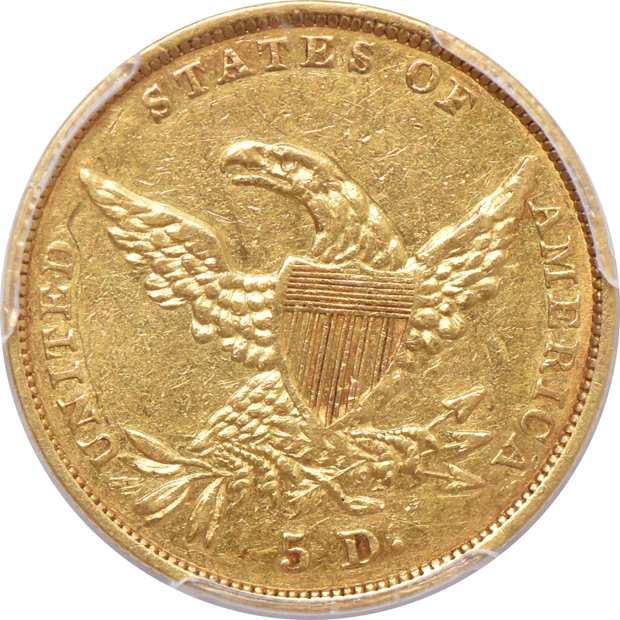 1834 Liberty quarter eagle XF details/mount removed, and an 1835 half eagle XF details/filed rims, both PCGS