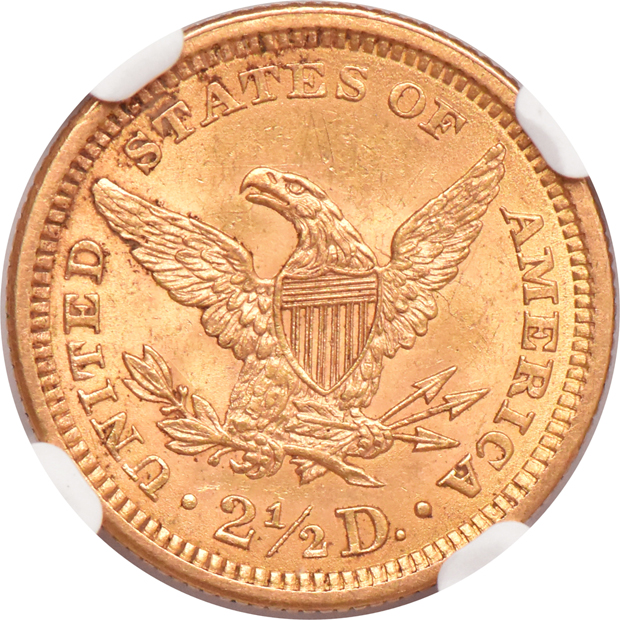 1861 New Reverse - Type II NGC MS-61