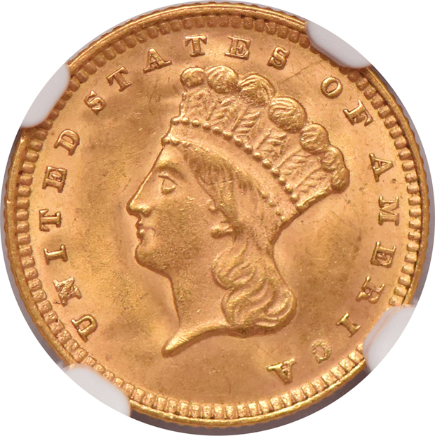 Two 1874 NGC MS-65