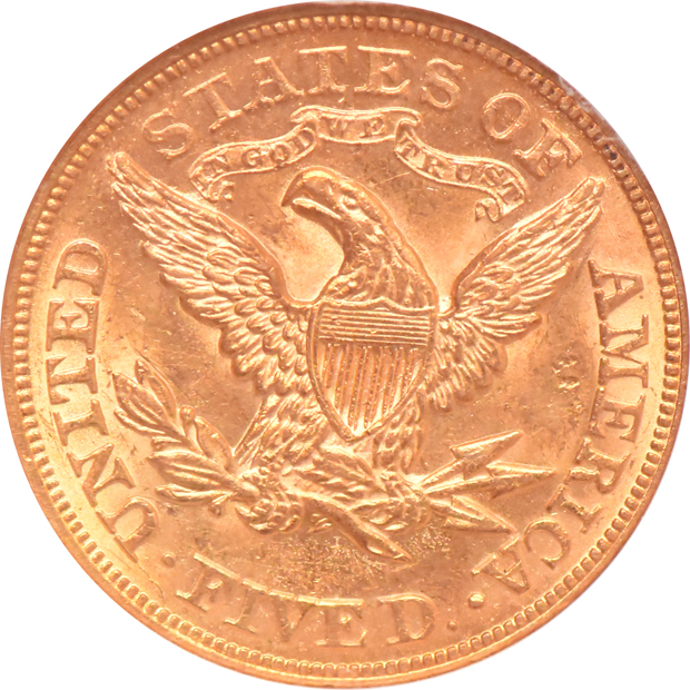 1873 Closed 3 NGC MS-62