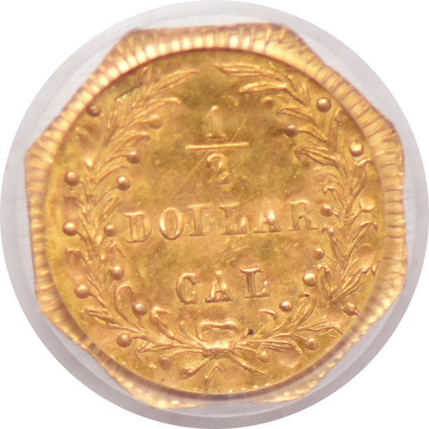 1873 50C octagonal BG-942 PCGS MS-64 (green label)