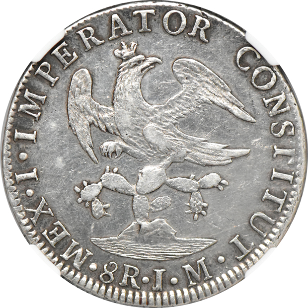 Mexico - 1822-Mo 8 reales KM-309 - NGC XF-45