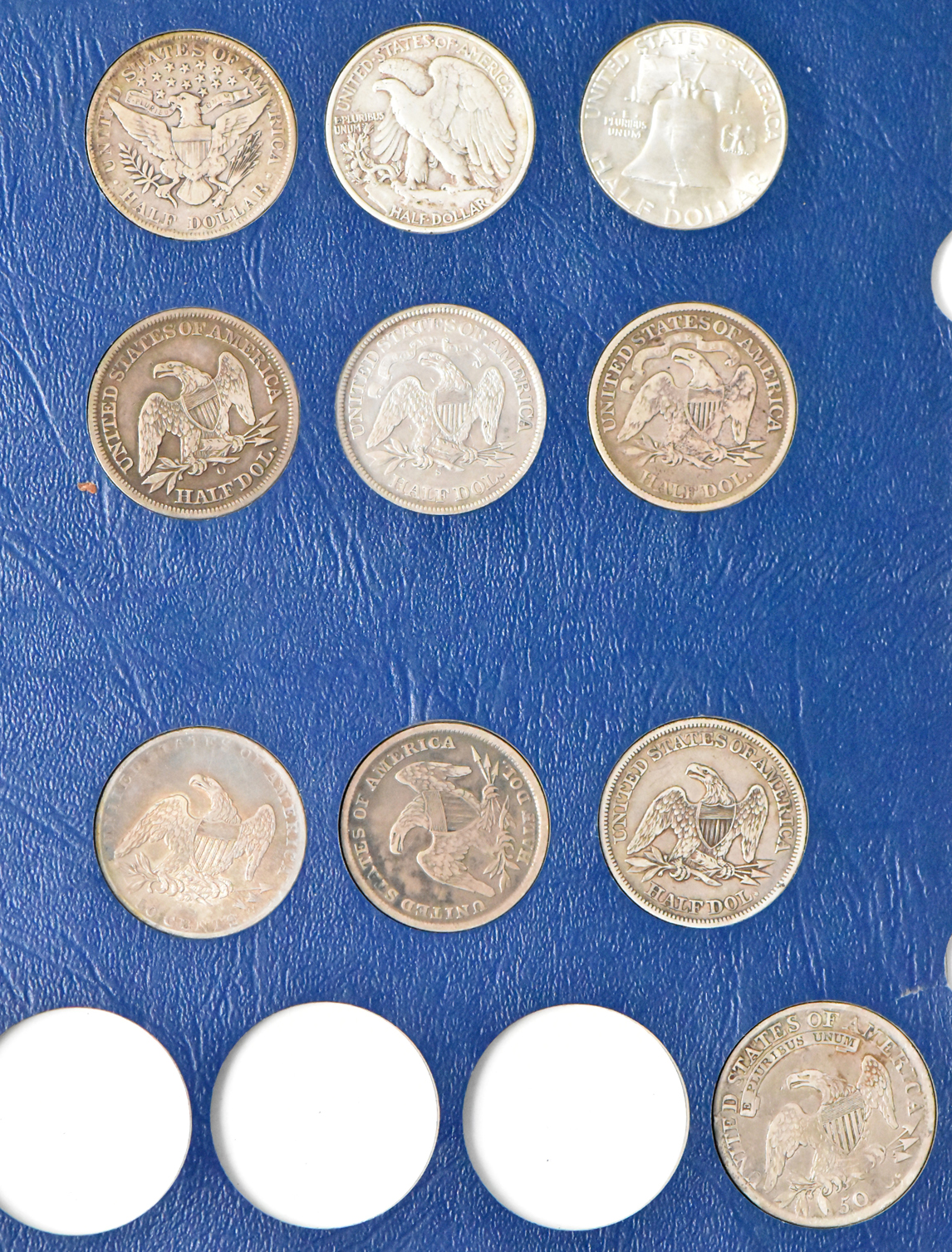 United States type coins in two Whitman albums