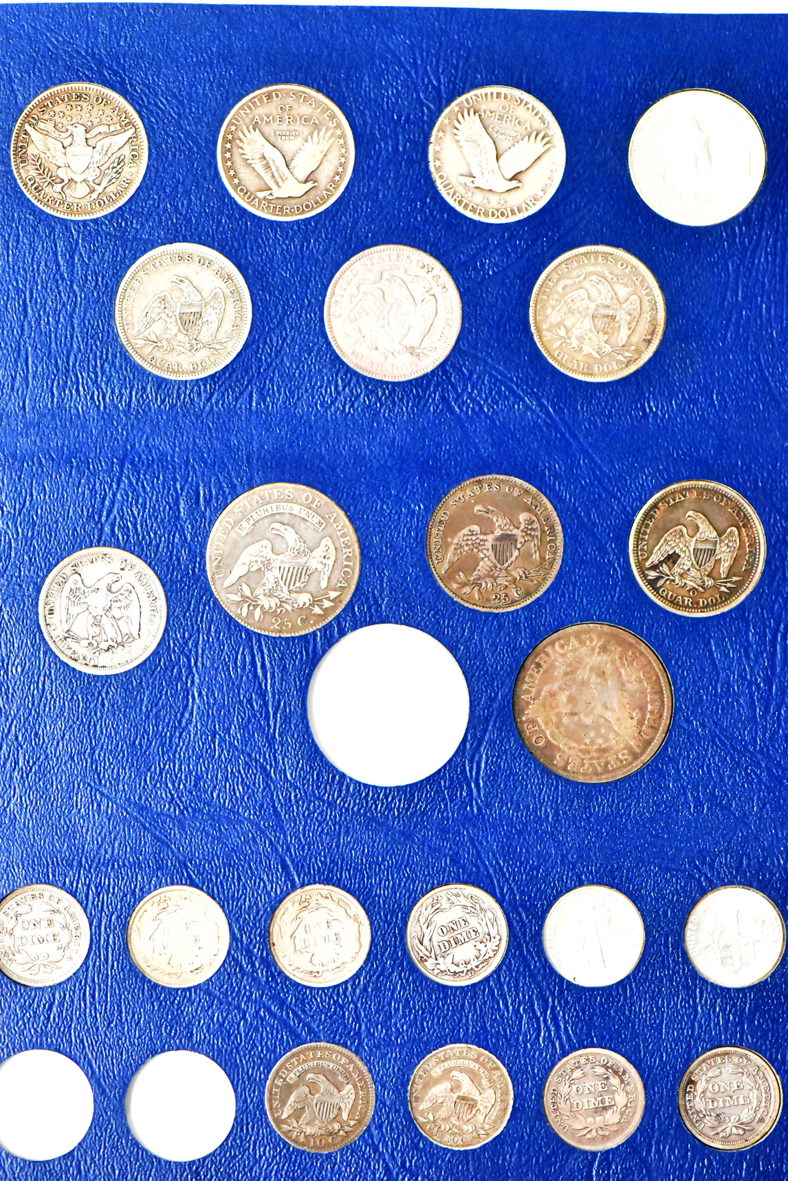 United States type coins in two Whitman albums