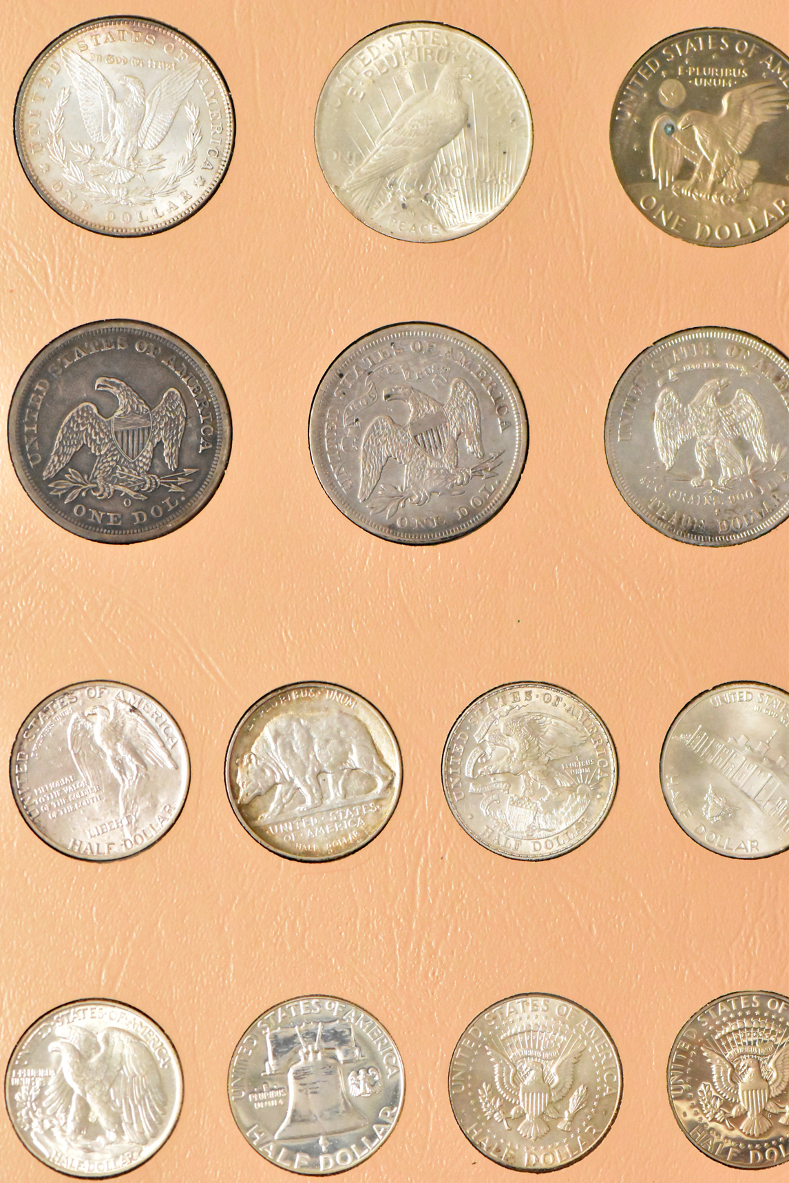 Collection of United States type coin in a complete Dansco 7070 album