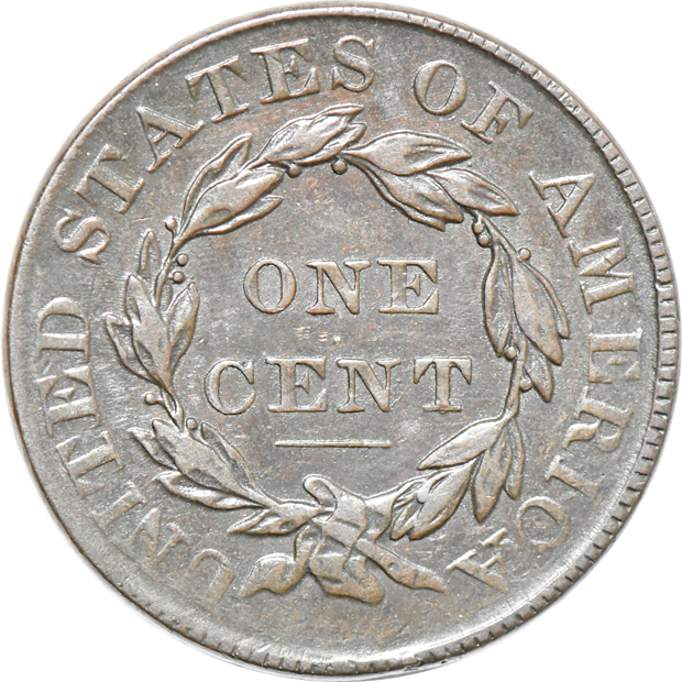 1834 Large 8 Large Stars Lg Let N-6 XF details/cleaned
