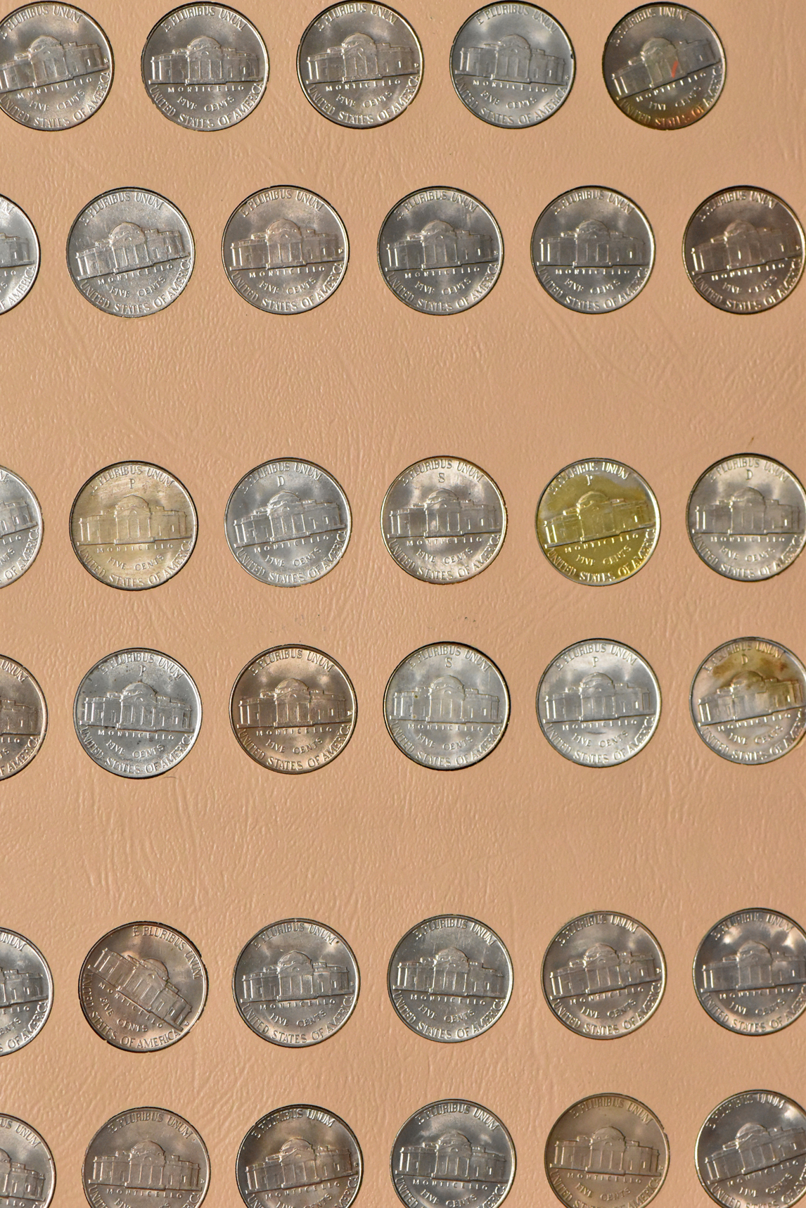 Two Jefferson nickel collections in Dansco albums