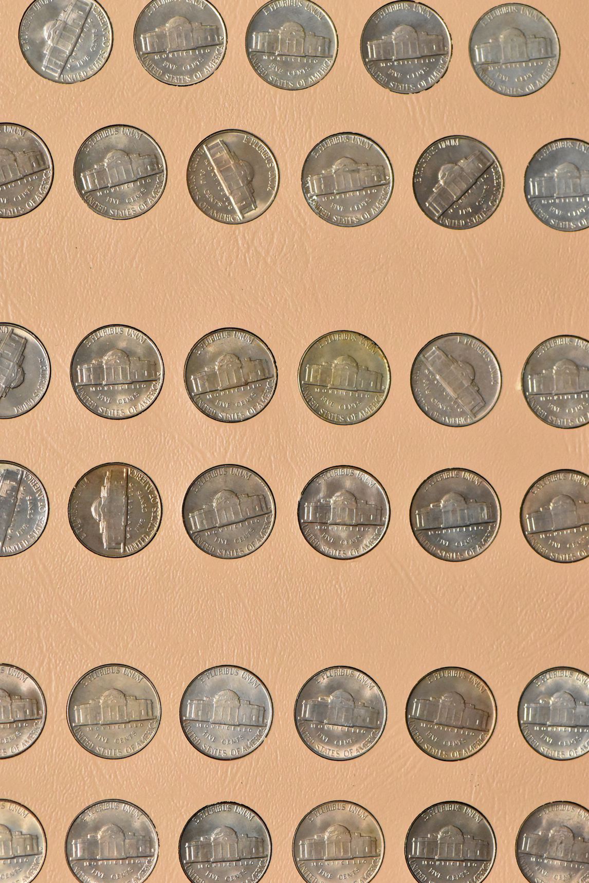 Two Jefferson nickel collections in Dansco albums