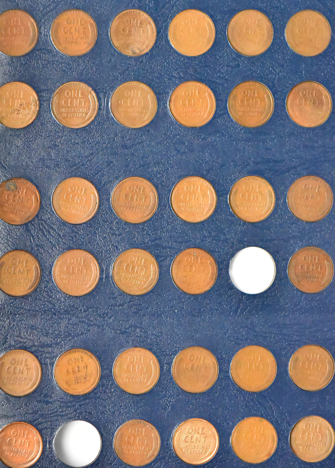 Collection of Lincoln cents in a Whitman Classic 9112 album