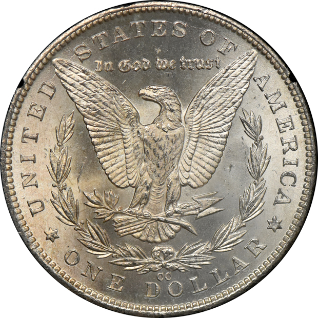 1882-CC GSA (mislabeled), and an 1884-CC GSA (mislabeled), both NGC MS-63