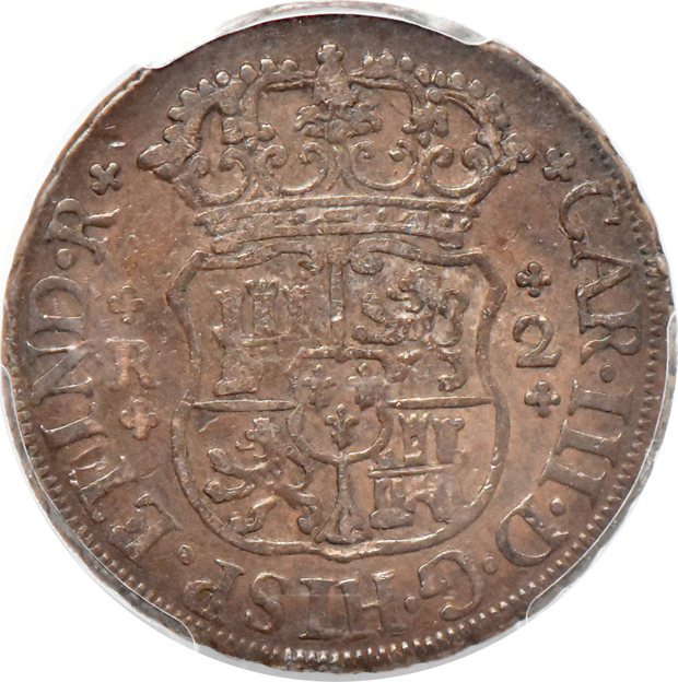 Mexico - 1748-Mo M 2 reales VF-30, and a 1761/0-Mo M VF-35, both PCGS