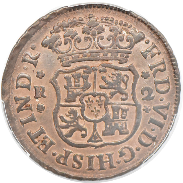 Mexico - 1748-Mo M 2 reales VF-30, and a 1761/0-Mo M VF-35, both PCGS