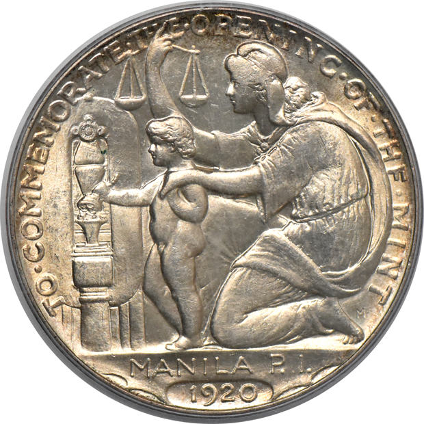 1920 U.S. Philippines Woodrow Wilson Silver Medal PCGS MS-64