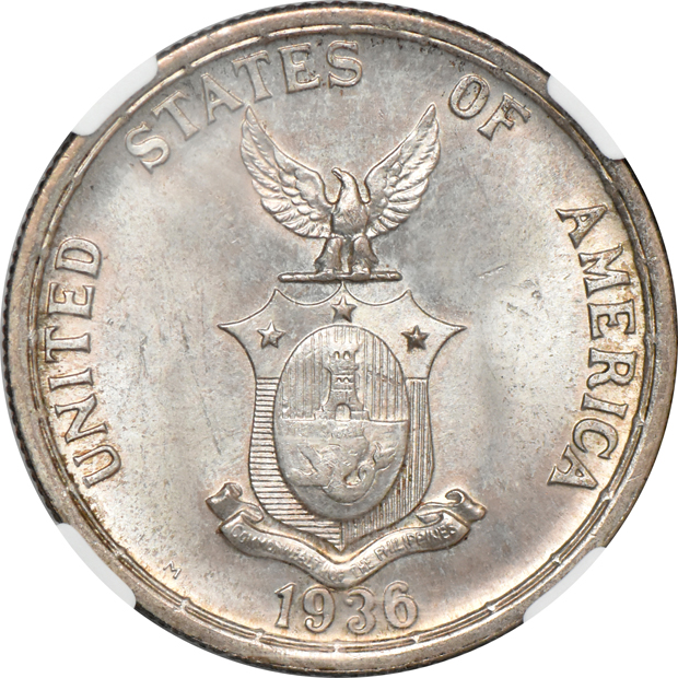 1936-M Roosevelt & Quezon MS-65, and a 1936-M Murphy & Quezon MS-65+, both NGC