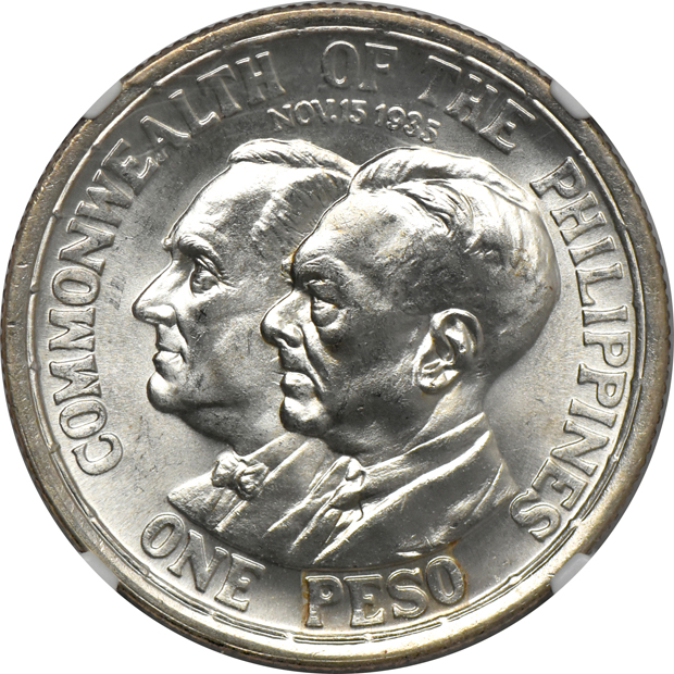 1936-M Roosevelt & Quezon MS-65, and a 1936-M Murphy & Quezon MS-65+, both NGC