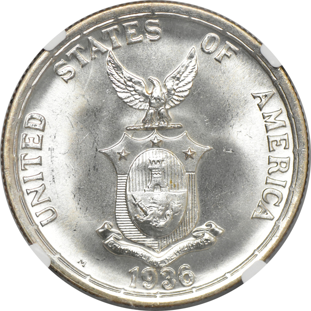 1936-M Roosevelt & Quezon MS-65, and a 1936-M Murphy & Quezon MS-65+, both NGC