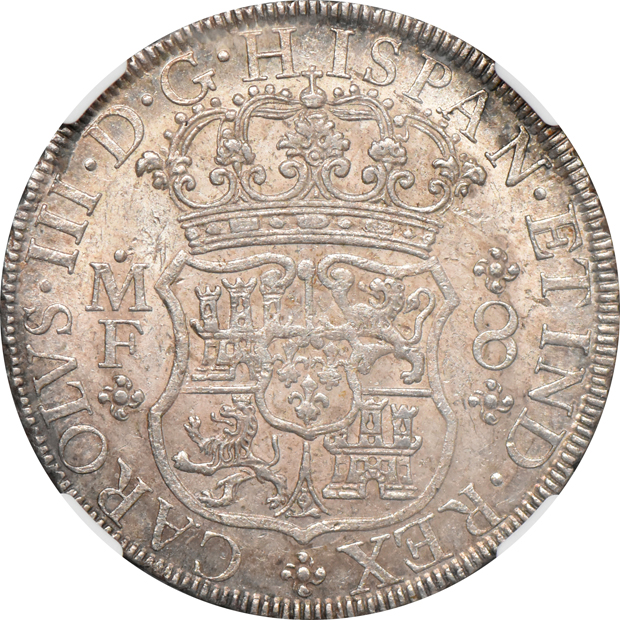 Mexico - 1769-Mo MF 8 reales - NGC AU-58