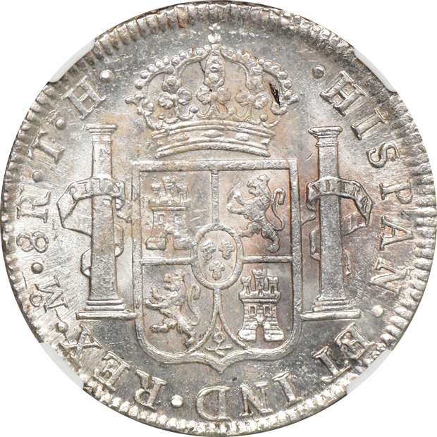 Mexico - 1807-Mo TH 8 reales - NGC MS-63