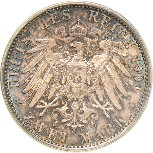 Germany - 1904 2 mark - PCGS MS-66 (green label)