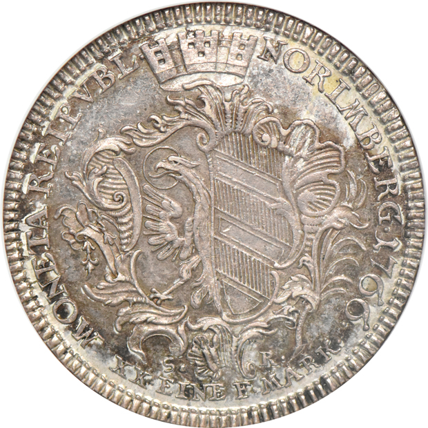 Germany - Nurnberg 1766 1/2 thaler - NGC MS-64