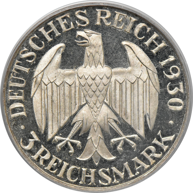 Germany - Zeppelin 1930-F 3 mark - PCGS PR-64 (green label)