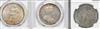 Multiple - Six French Indo China Piastres, plus a Straits Settlements dollar and a Netherland ducat, all certified