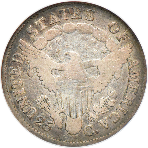 1806 Drapped Bust quarter B-3 ANACS VG-8, and an 1818 Large Planchet with Motto Capped Bust quarter PCI F-12