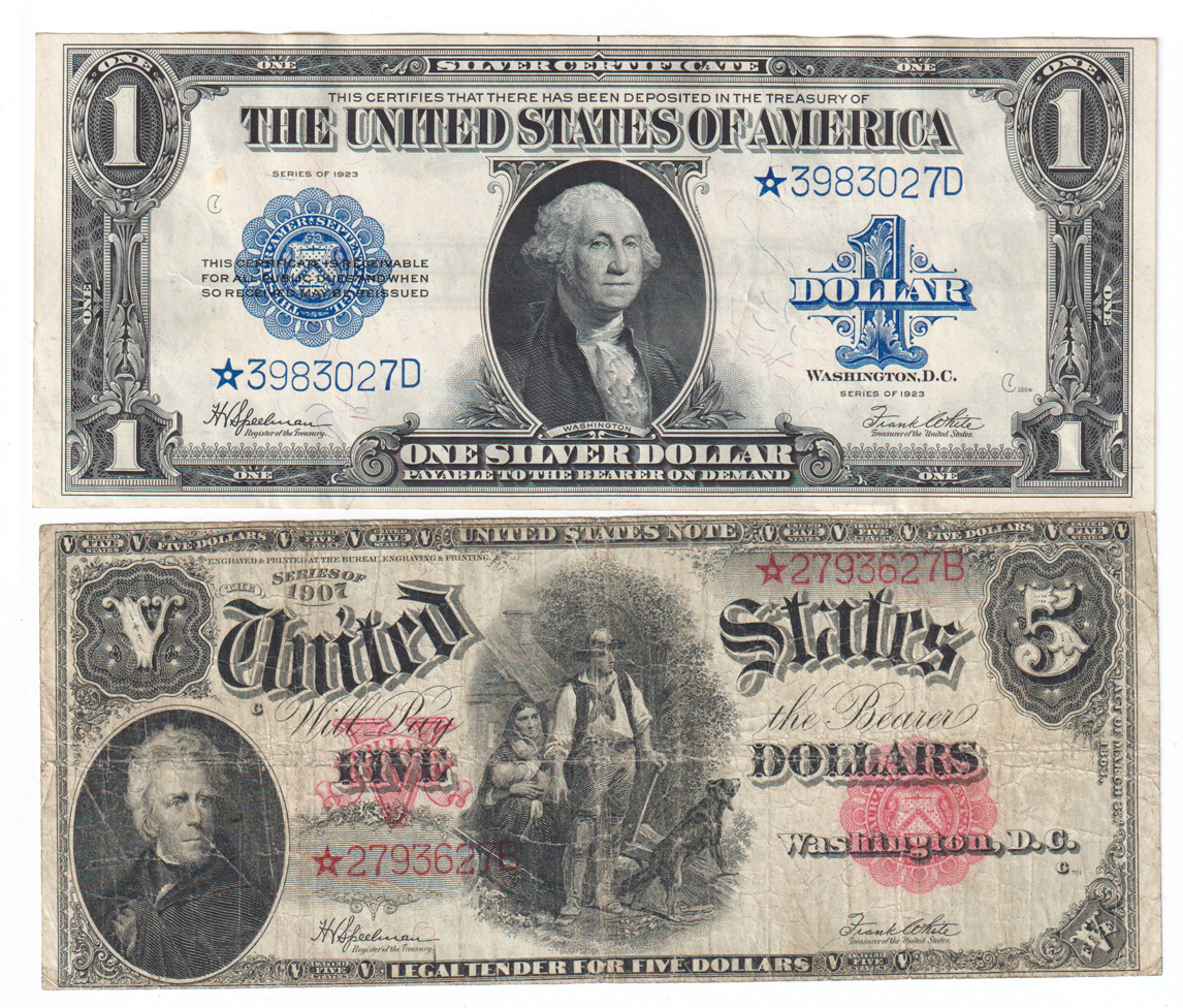 Four Large Type star notes