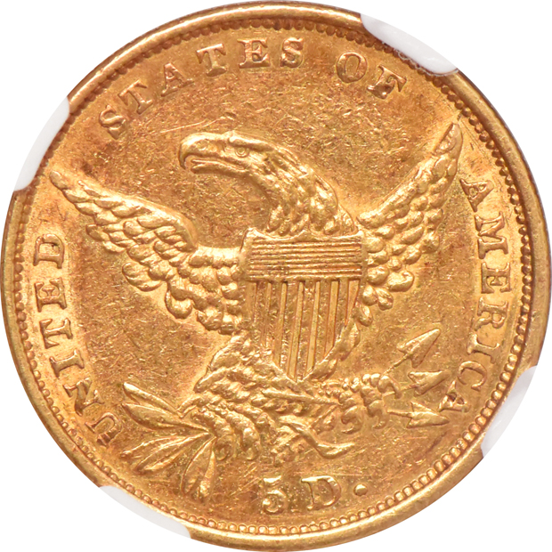 1834 Classic, Plain 4 NGC AU-55