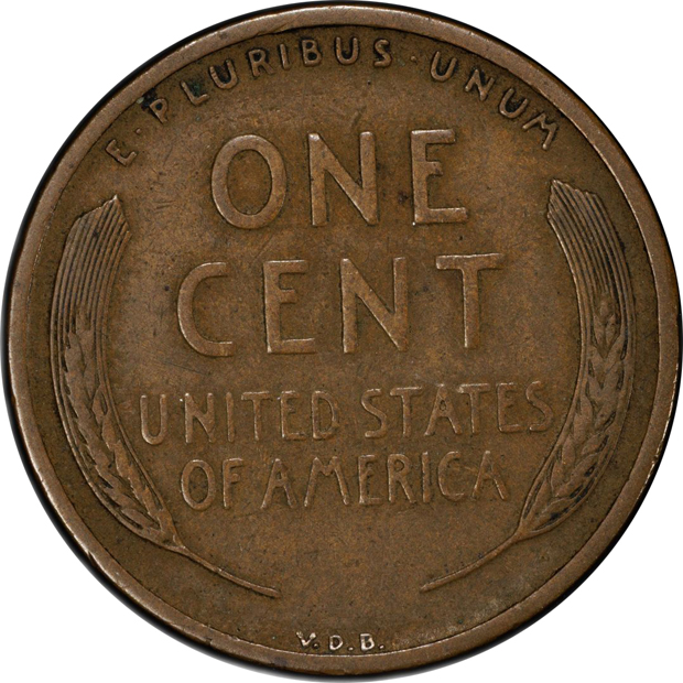 1909-S VDB Lincoln PCGS VF-20