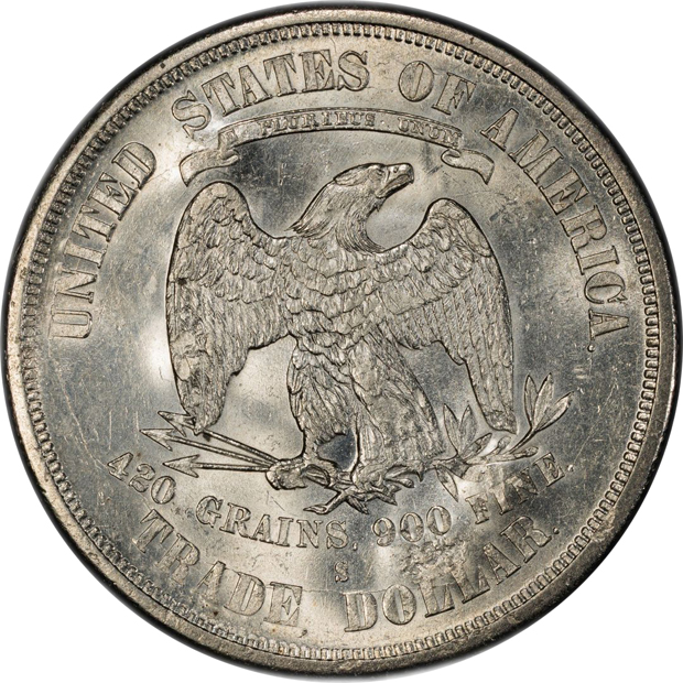 1875-S Chop Mark PCGS MS-60