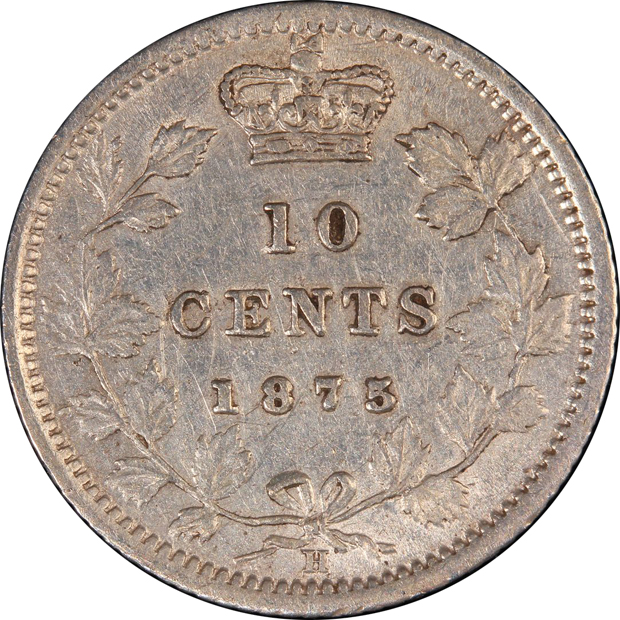 Canada - 1875-H 10C - PCGS XF-45