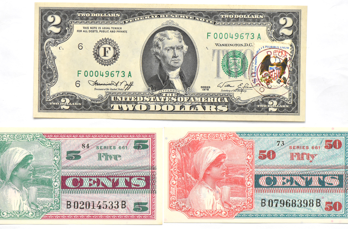 Group of 43 small size notes plus MPC and Fantasy Notes