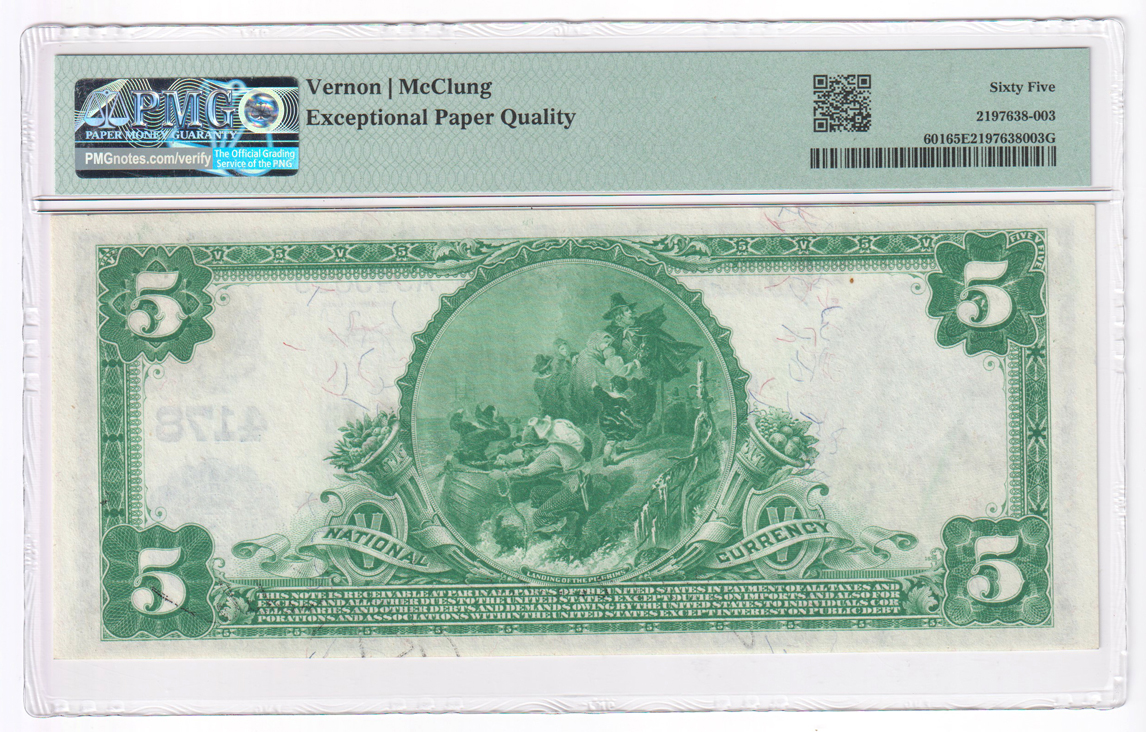 1902 $5 Blue Seal - St. Louis, MO Charter #4178 - PMG GemCU-65 EPQ