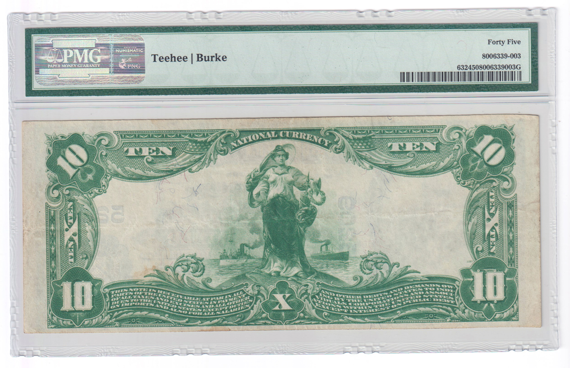 1902 $10 Blue Seal - Springfield, MO Charter #5209 - PMG XF-45