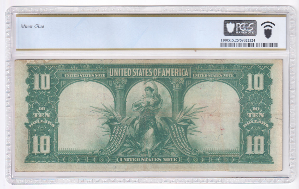 1901 $10 Bison Fr# 121m - PCGS VF-25/minor glue
