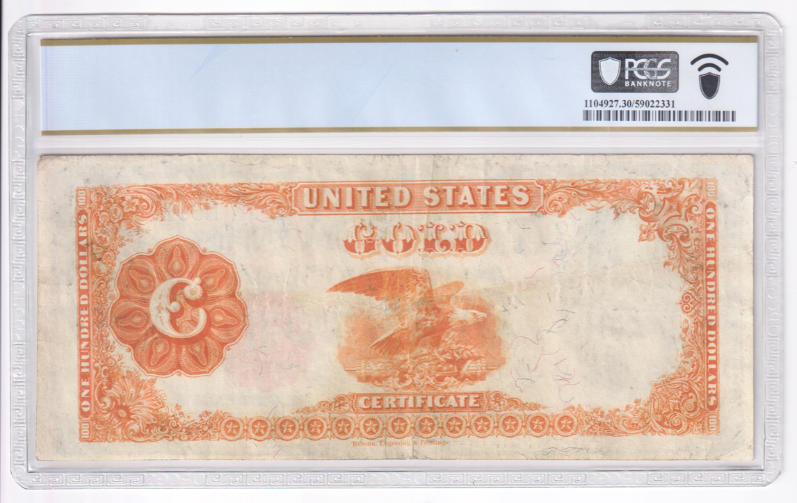 1922 $100 Fr# 1215 - PCGS VF-30