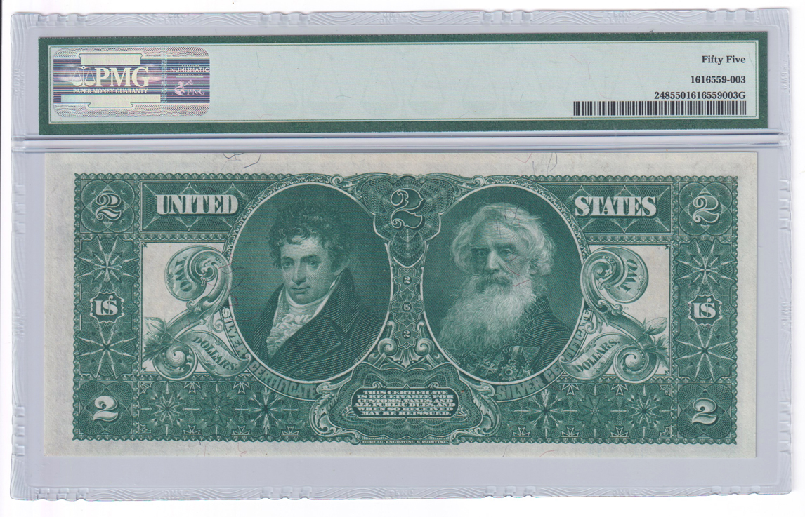 1896 $2 Educational Fr# 248 - PMG AU-55