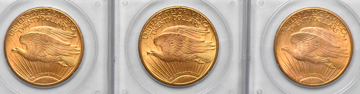 Three 1924 PCGS MS-63 (rattler)