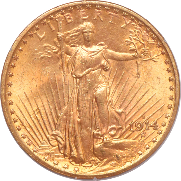 Two 1914-S PCGS MS-62 (rattler)