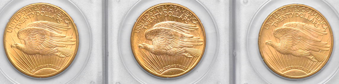 Three 1924 PCGS MS-63 (rattler)
