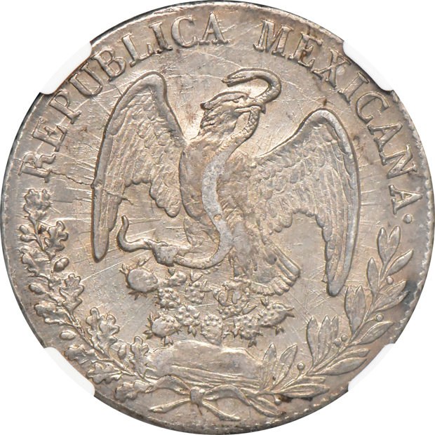 Mexico - 1840/39-DO RM/L 8 reales - NGC AU-58