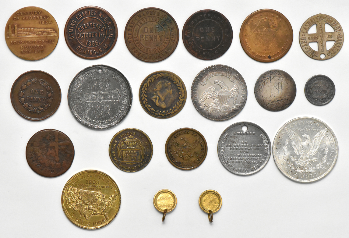 Twenty Eclectic Coins or Tokens