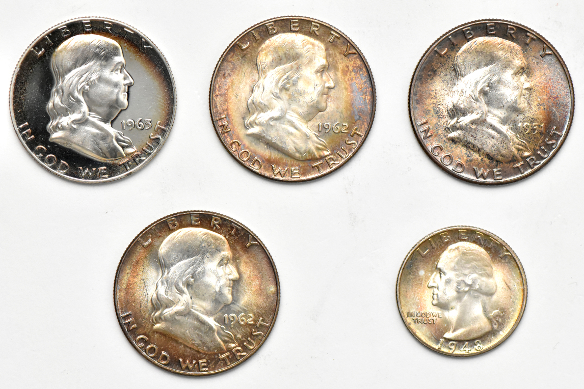 Eight Toned Coins, UNC