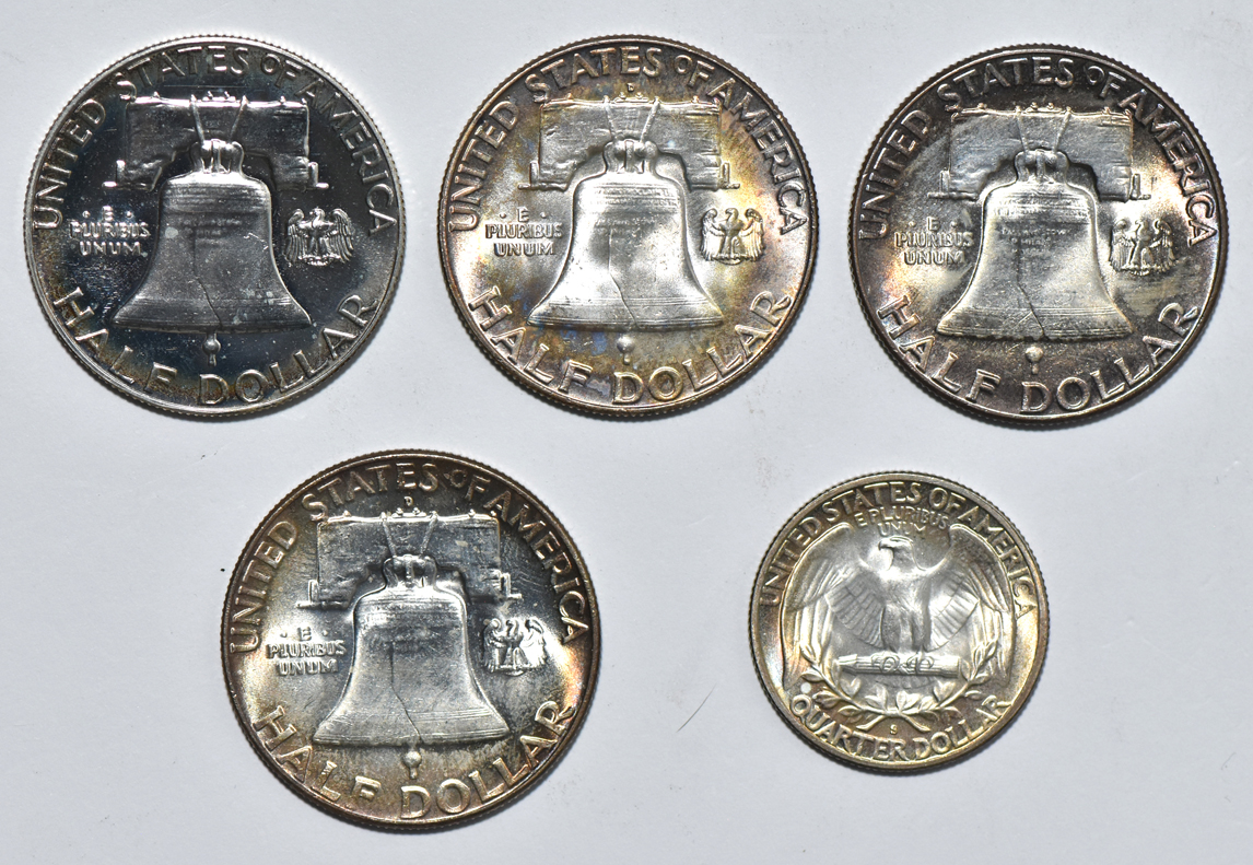 Eight Toned Coins, UNC