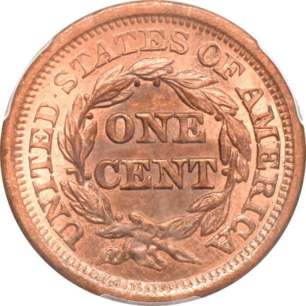 1855 Upright 55 PCGS MS-64RD