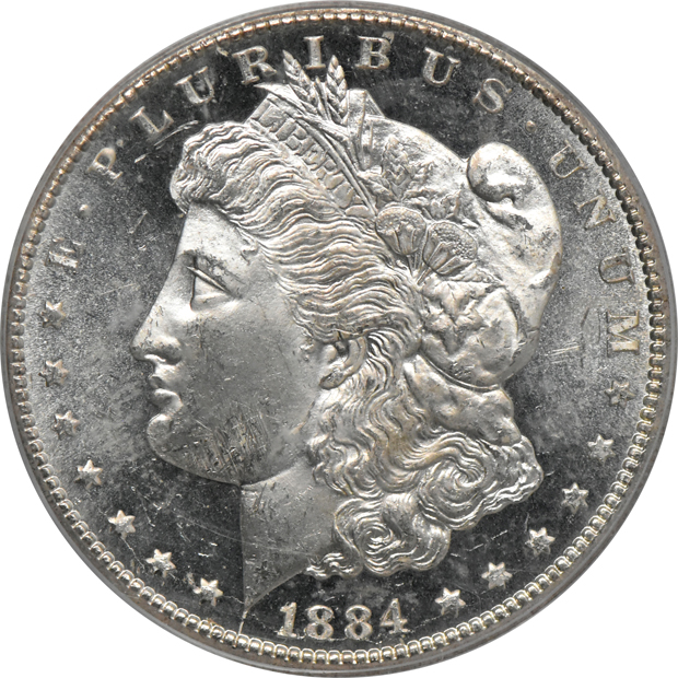 1883-CC MS-65, and an 1884-CC MS-63DMPL, both PCGS (green label)