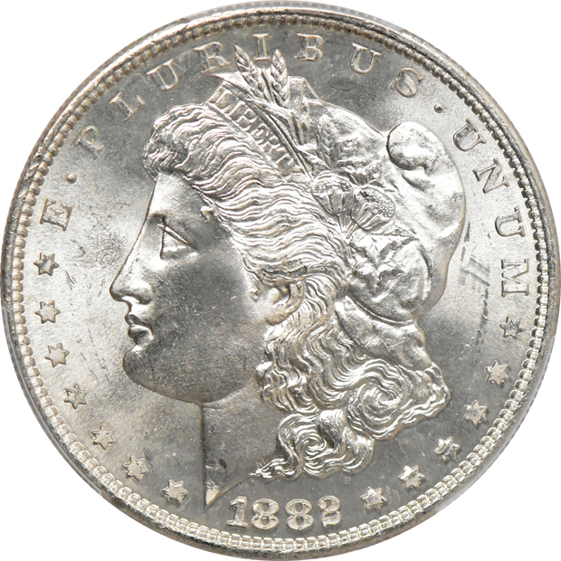 1879-S MS-66+, and an 1882-S MS-66, both PCGS